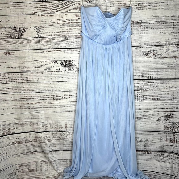 David's Bridal Versa Dress Convertible 10 Way Bridesmaid Dress Ice Blue 8 - Picture 3 of 5